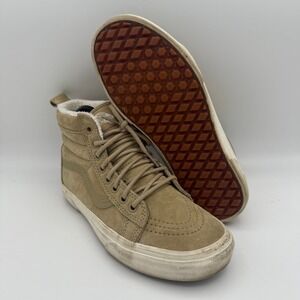 Women's VANS Sk8-Hi MTE Cornstalk Tan Marshmallow Suede Lined Sneakers Size 7